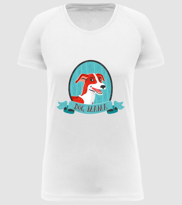 Câine Mamă model alb pe tricou