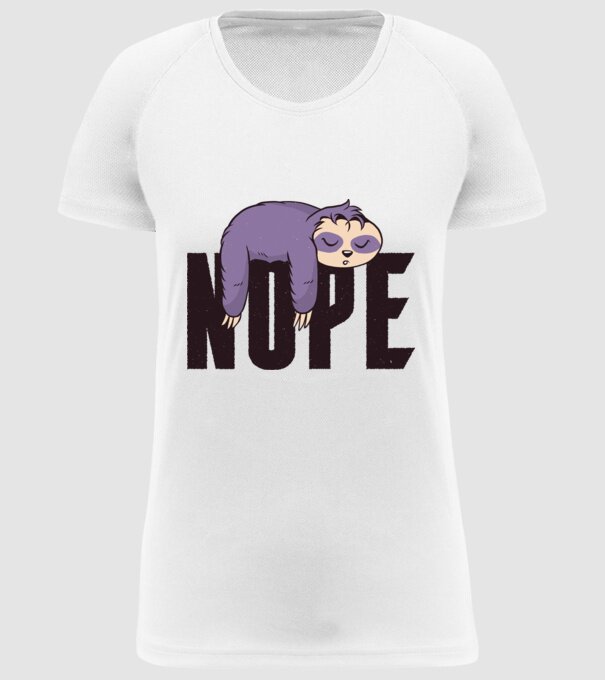 Leneș Nope model alb pe tricou