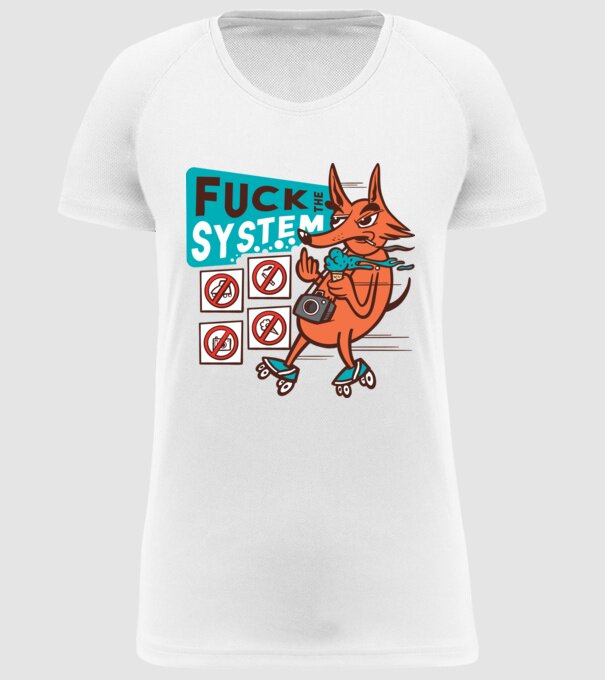 Câine Rebel model alb pe tricou