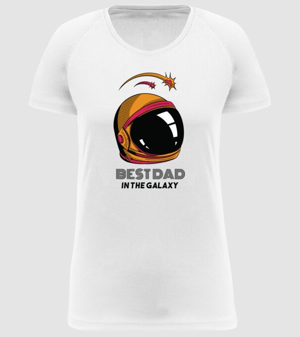 Cel mai bun tată din Galaxie model alb pe tricou