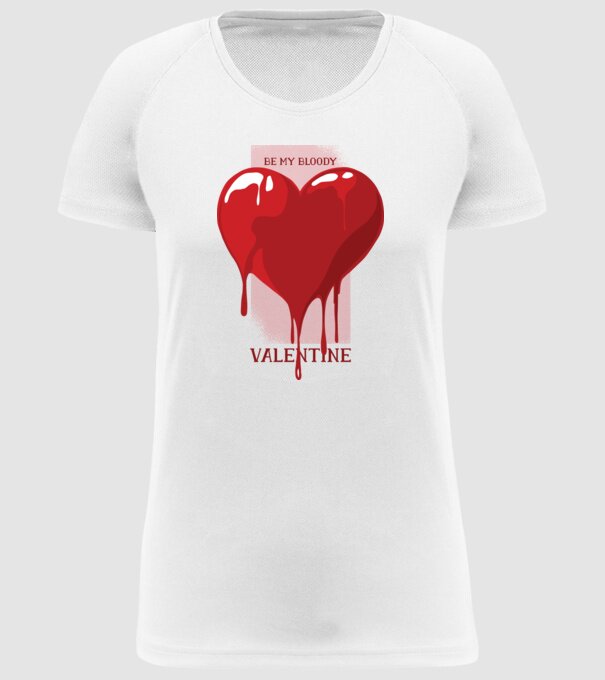 Fii dragostea mea - Be my bloody Valentine model alb pe tricou