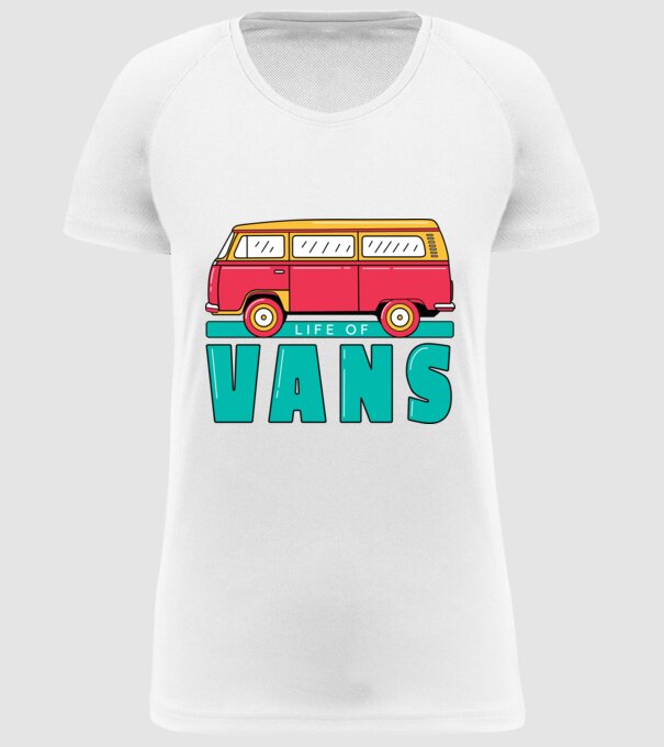 Life of Vans model alb pe tricou