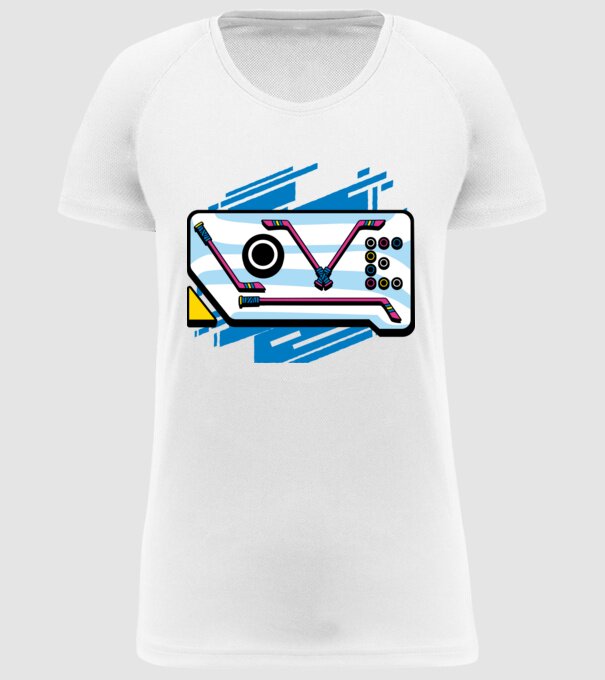 Love Hockey model alb pe tricou