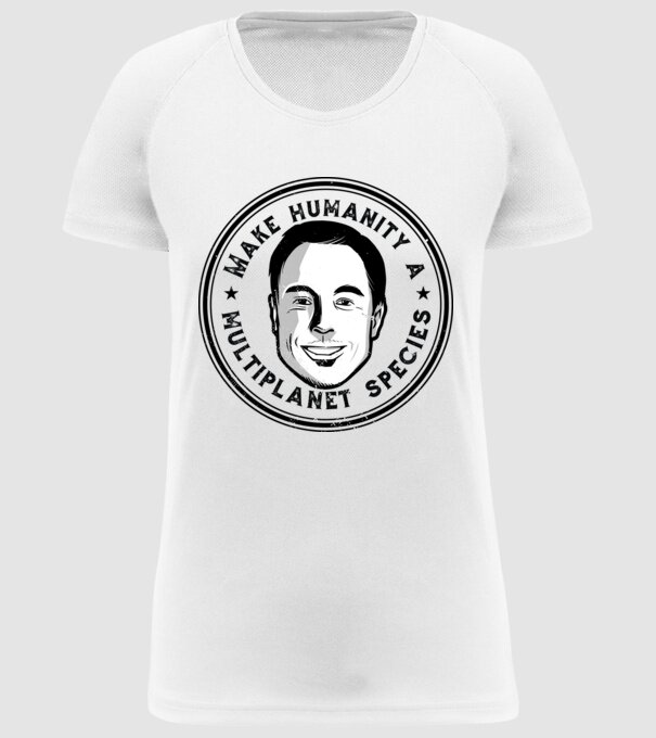 Make humanity a Multiplanet species Elon Musk model alb pe tricou