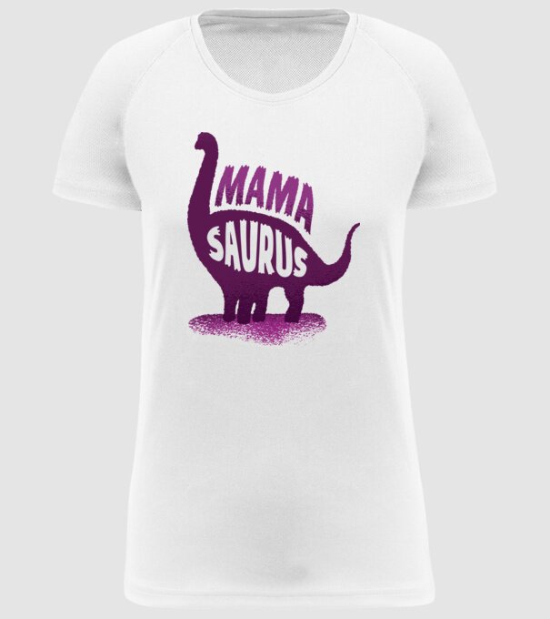 Mamasaurus model alb pe tricou