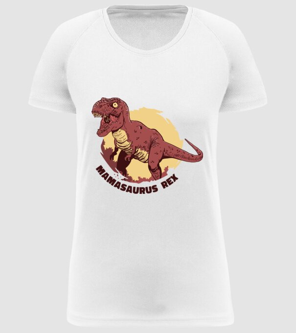 mamasaurus rex model alb pe tricou