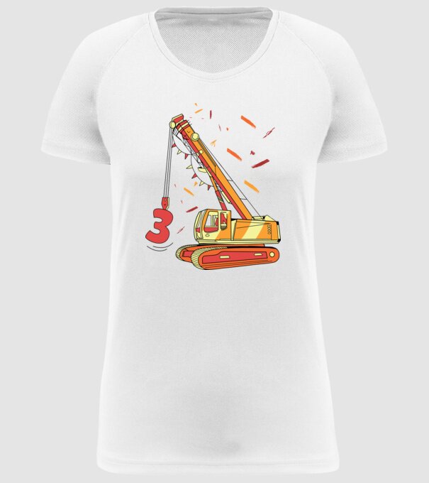 Prindere 3rd Birthday model alb pe tricou