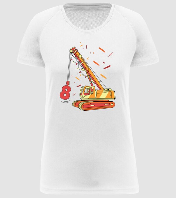 Prindere 8th Birthday model alb pe tricou