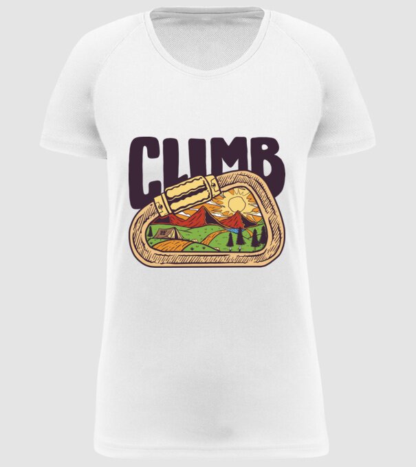 Carabină Alpinist model alb pe tricou