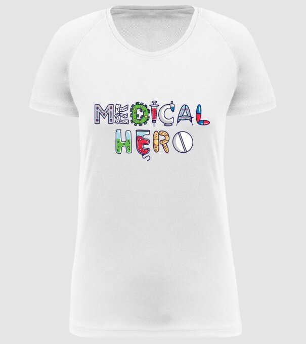 Medical Hero - Eroi de zi cu zi model alb pe tricou