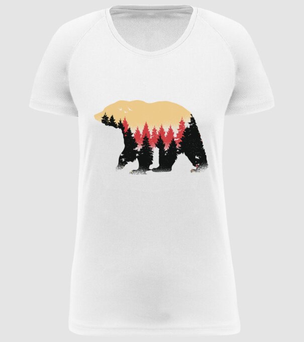 Urs Natură model alb pe tricou
