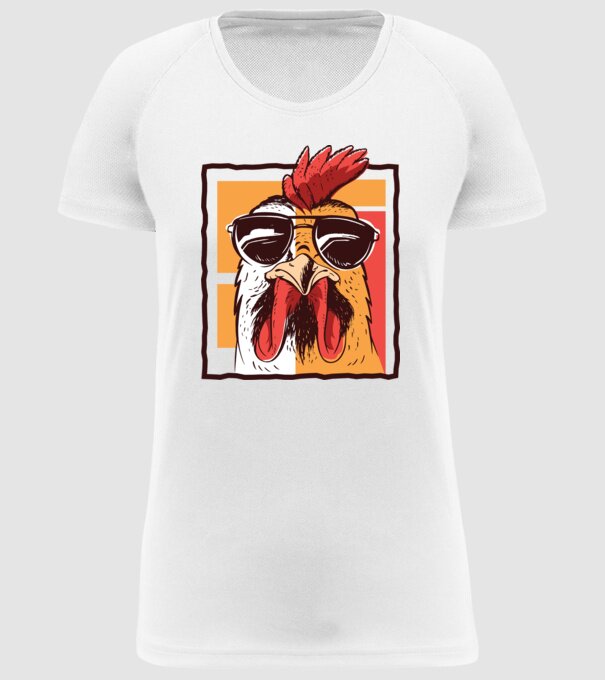 Pui cool model alb pe tricou