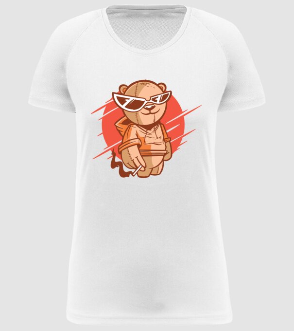 Ursuleț Cool model alb pe tricou