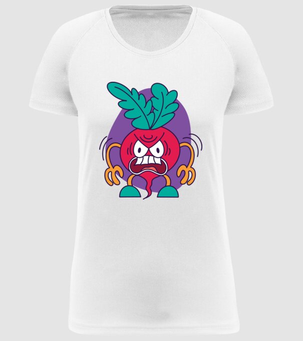 Ridichi supărat model alb pe tricou