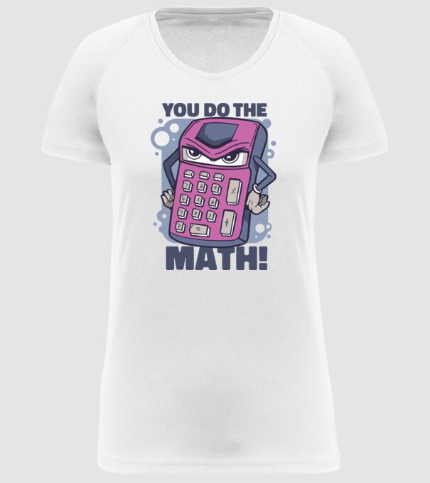 Calculator Furios model alb pe tricou