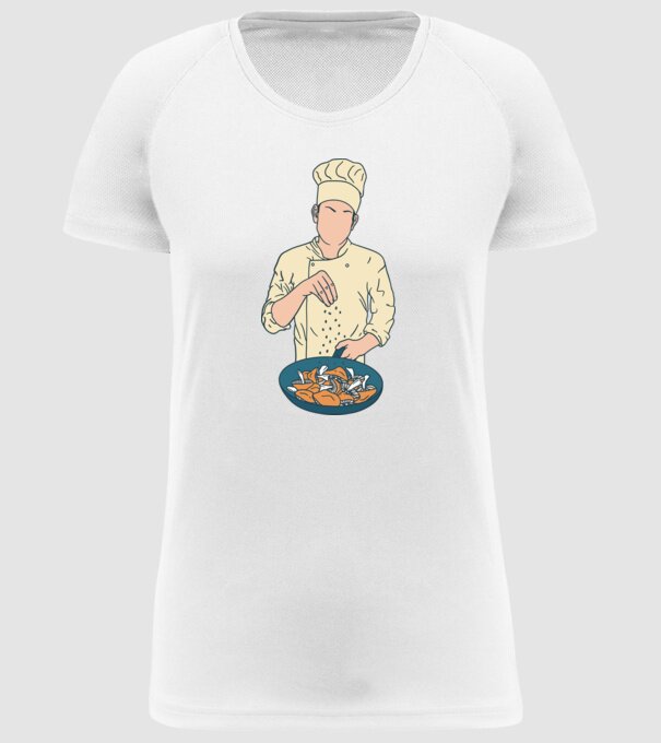 Maestru Bucătar model alb pe tricou
