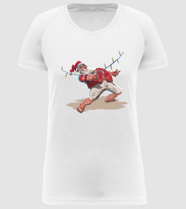 Limbo Moș Crăciun model alb pe tricou