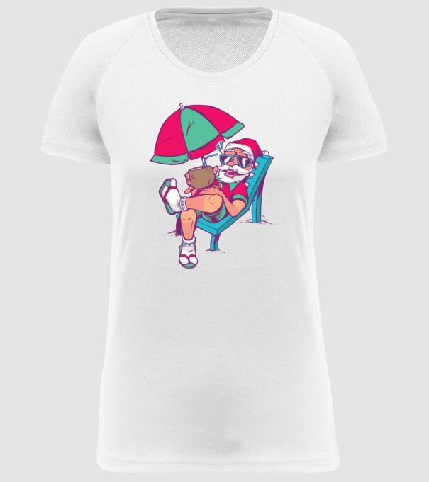 Moș Crăciun în Vacanță de vară tricou amuzant Crăciun model alb pe tricou