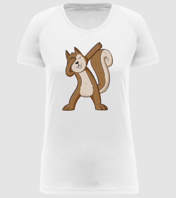 Veverița DAB model alb pe tricou