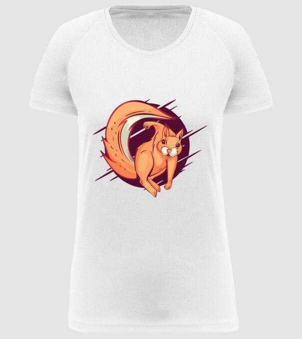 Supererou veveriță model alb pe tricou