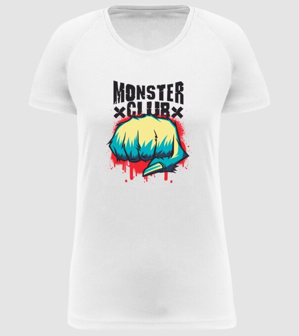 Monster Club model alb pe tricou