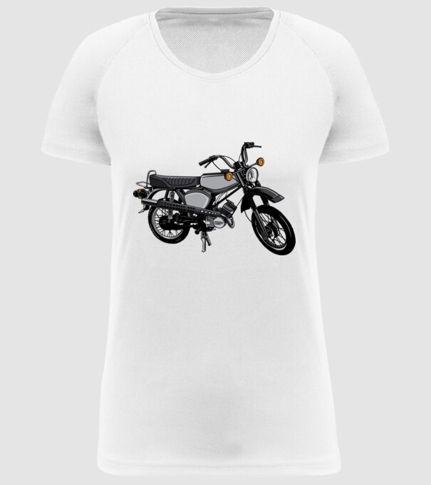 Motocicletă model alb pe tricou