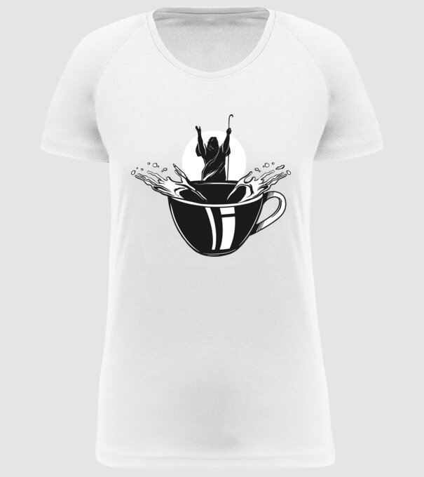 Moise cafea model alb pe tricou