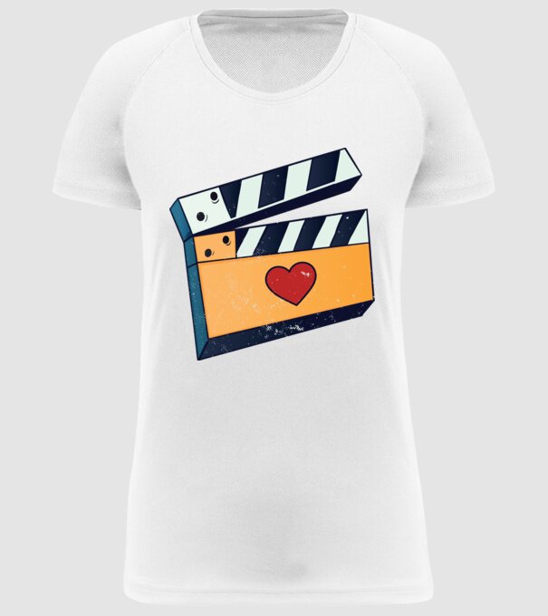 Cinema Film model alb pe tricou
