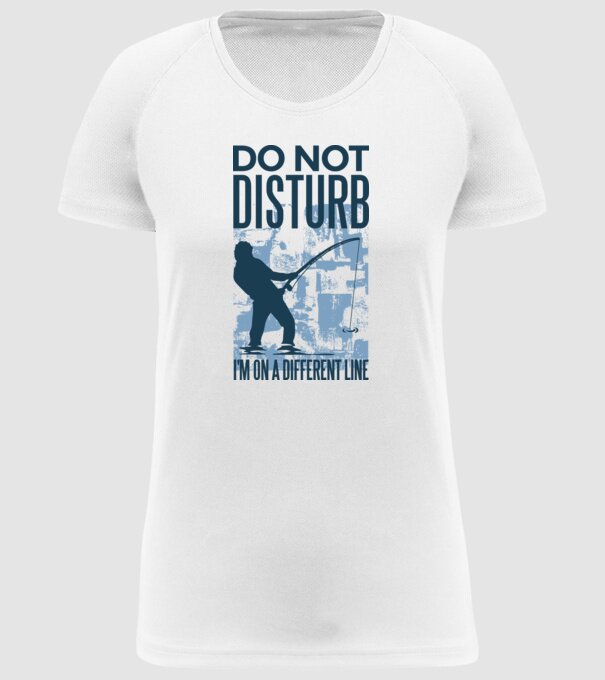 Nu mă deranja, sunt pe altă linie Pescar model alb pe tricou