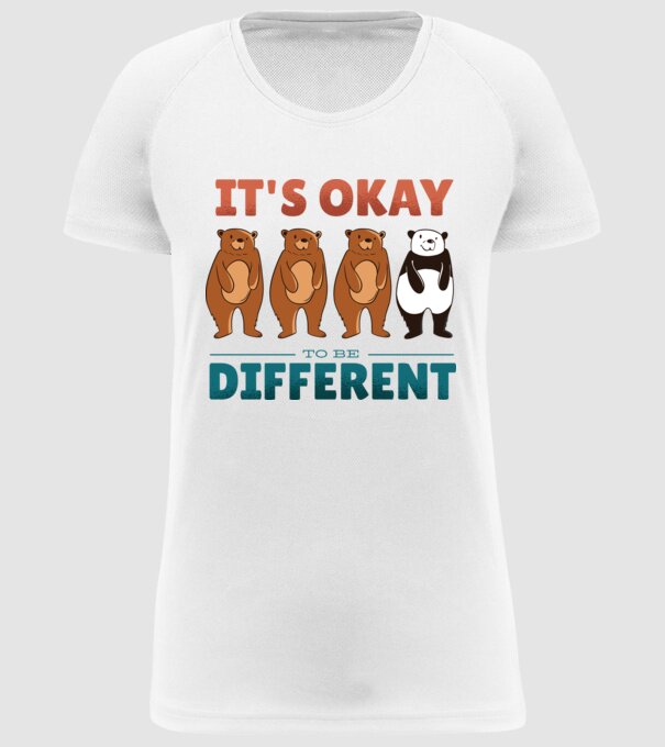 E în regulă să fii diferit model alb pe tricou