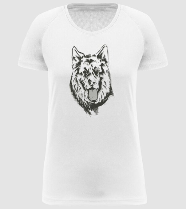 Cap Ciobănesc german model alb pe tricou