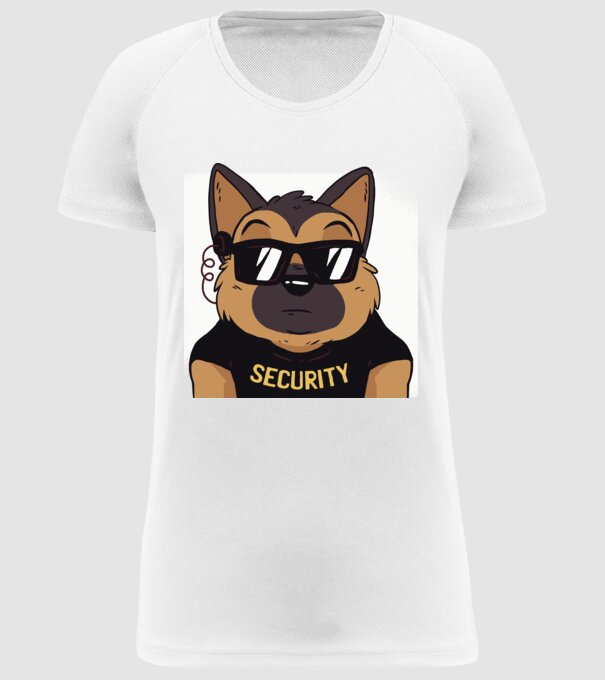 Ciobănesc german Security tricou amuzant cu Câine model alb pe tricou