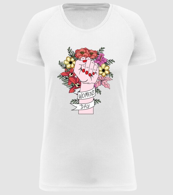 Ziua Internațională a Femeii 8 martie model alb pe tricou