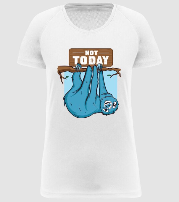 Not today Leneș model alb pe tricou