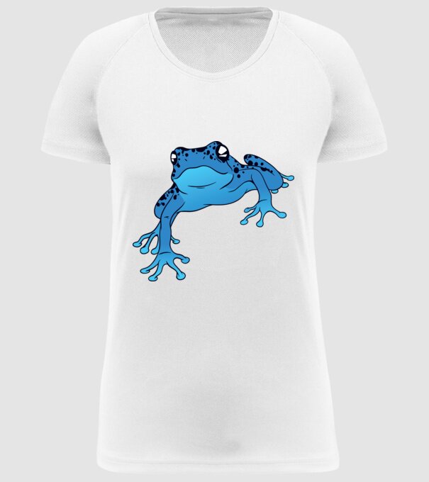 Broască otrăvitoare model alb pe tricou