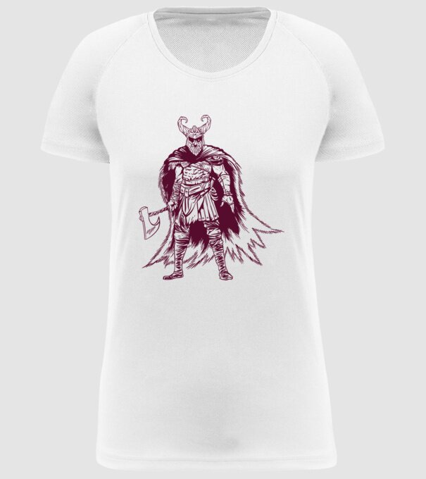 Războinic Odin Viking model alb pe tricou