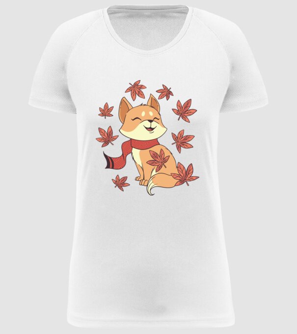 Pisică Toamna model alb pe tricou