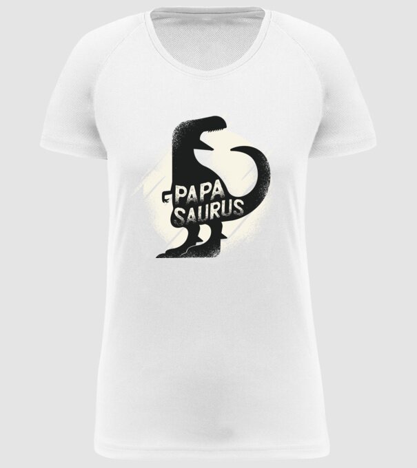 papasaurus model alb pe tricou