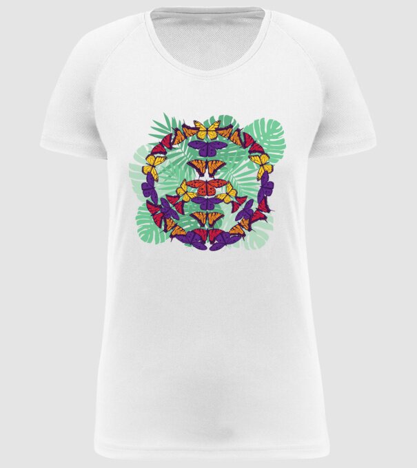 Peace tricou cu fluturi model alb pe tricou