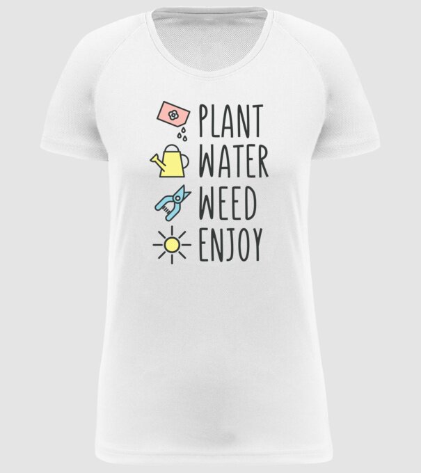 Plant Water Weed Enjoy model alb pe tricou