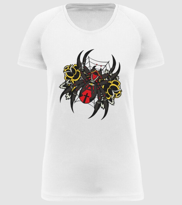Păianjen model alb pe tricou