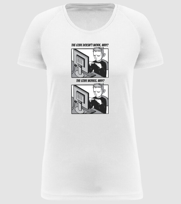 Programator Meme model alb pe tricou