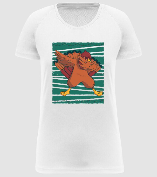 Curcan DAB Ziua Recunoștinței Thanksgiving model alb pe tricou
