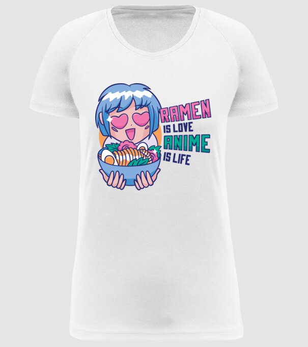 Ramen is Love Anime is Life model alb pe tricou