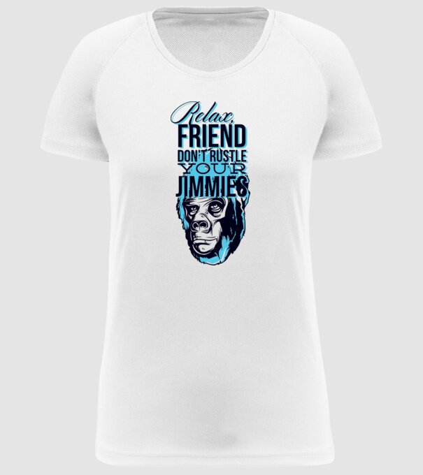 Relax Friend model alb pe tricou