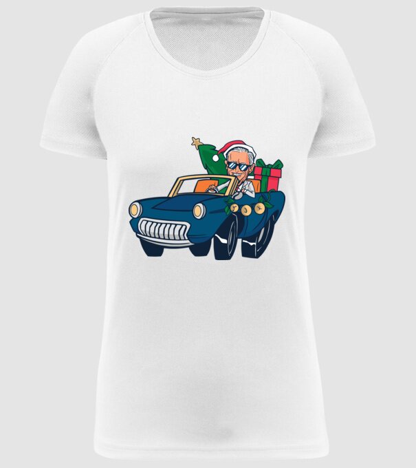 Ridin with Biden Crăciun model alb pe tricou