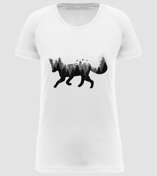 Vulpe pădure Natură model alb pe tricou