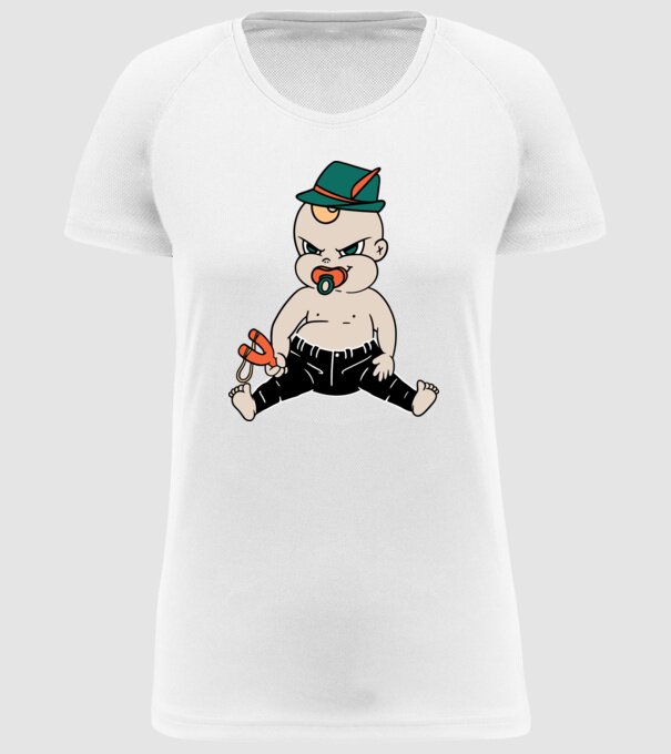 Bebe neastâmpărat model alb pe tricou