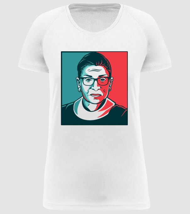 Ruth Bader Ginsburg model alb pe tricou