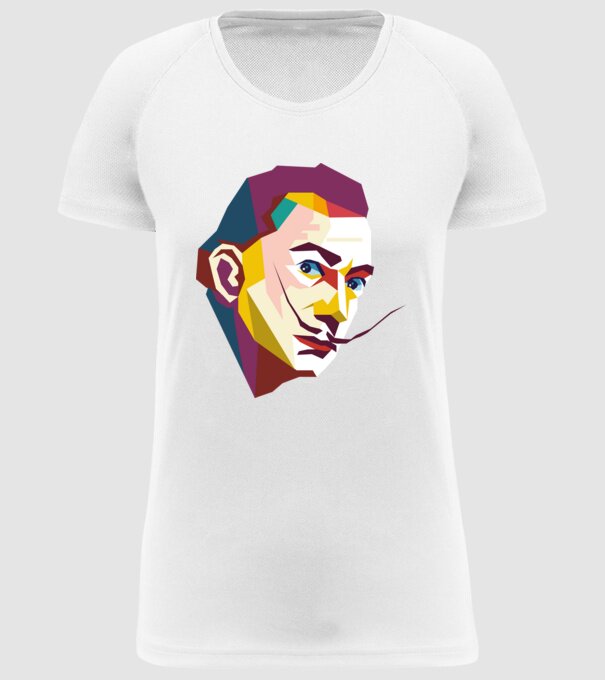 Salvador Dali abstract model alb pe tricou